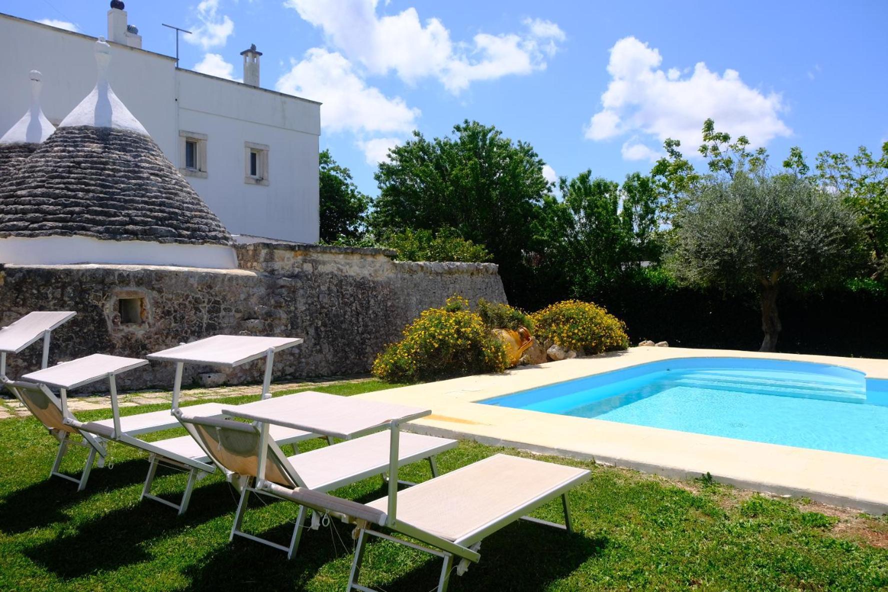 Terra Sessana Ville E Trullo Con Piscina Privata 奥斯图尼 外观 照片